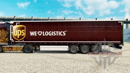 Pele UPS Inc. na semi para Euro Truck Simulator 2