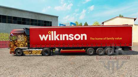 Pele Wilkinson em uma cortina semi-reboque para Euro Truck Simulator 2
