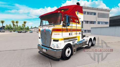 Скин Branco e Marrom Faixa на Kenworth K200 para American Truck Simulator
