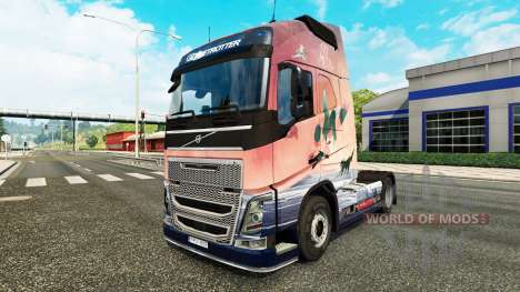 Cpt Metal pele para a Volvo caminhões para Euro Truck Simulator 2