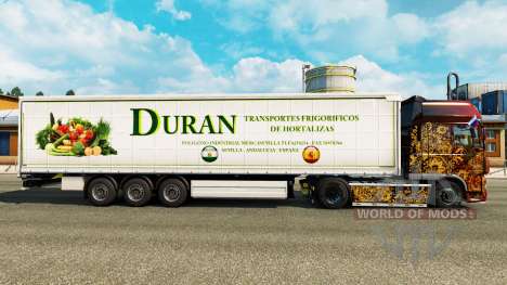Pele Duran em uma cortina semi-reboque para Euro Truck Simulator 2