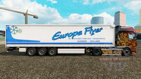 Pele Europa Folheto sobre uma cortina semi-reboq para Euro Truck Simulator 2