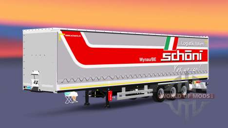 Laterais de cortina semi-reboque Schoeni para Euro Truck Simulator 2