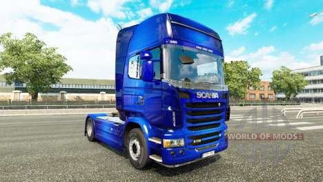 Fantástica a pele Azul para Scania truck para Euro Truck Simulator 2