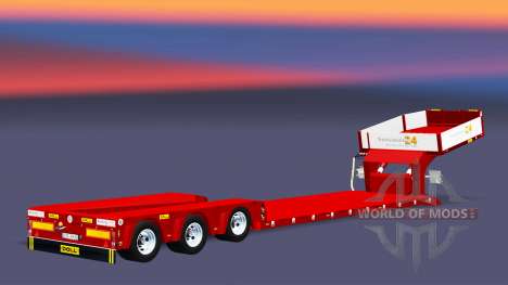 Três eixos baixa bed arrasto Boneca Vario v2.0 para Euro Truck Simulator 2