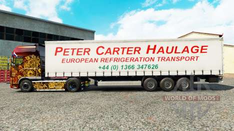 Pele de Peter Carter Transporte na cortina semi- para Euro Truck Simulator 2