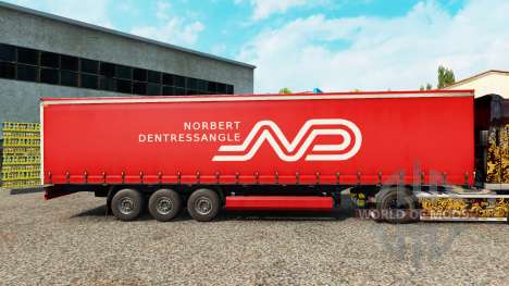 Norbert Dentressangle pele para cortina semi-reb para Euro Truck Simulator 2
