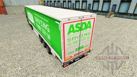 Pele ASDA em uma cortina semi-reboque para Euro Truck Simulator 2