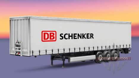 Pele DB Schenker Logistics em uma cortina semi-r para Euro Truck Simulator 2