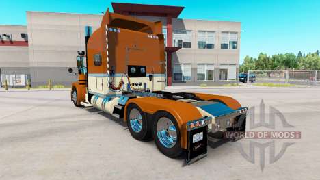Cremosa pele do Ouro para o caminhão Peterbilt 3 para American Truck Simulator