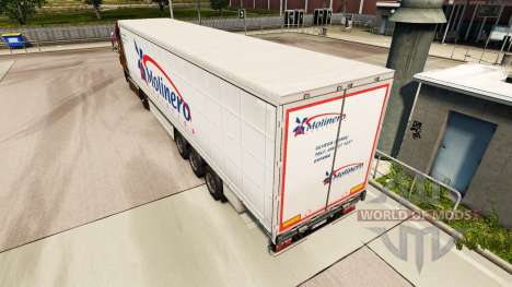 Pele Molinero Logistica em uma cortina semi-rebo para Euro Truck Simulator 2