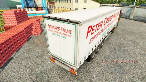 Pele de Peter Carter Transporte na cortina semi- para Euro Truck Simulator 2
