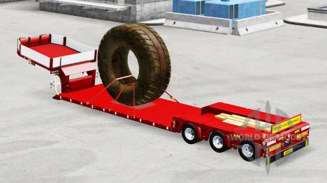 Baixa varrer com a carga de pneus grandes para American Truck Simulator
