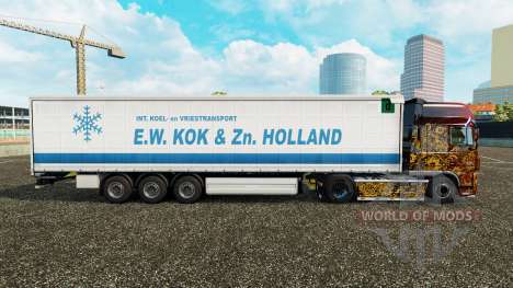 Pele E. W. Kok & Zn na Holanda cortina semi-rebo para Euro Truck Simulator 2