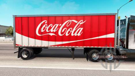 Pele Coca-Cola de metal semi-reboque para American Truck Simulator