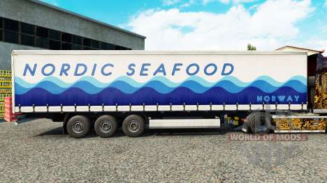 Pele Nórdicos frutos do mar em uma cortina semi- para Euro Truck Simulator 2