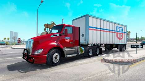 Tráfego de carga nas cores das empresas de trans para American Truck Simulator