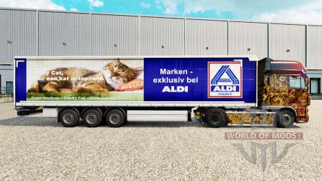 Pele Aldi Markt para cortina semi-reboque para Euro Truck Simulator 2