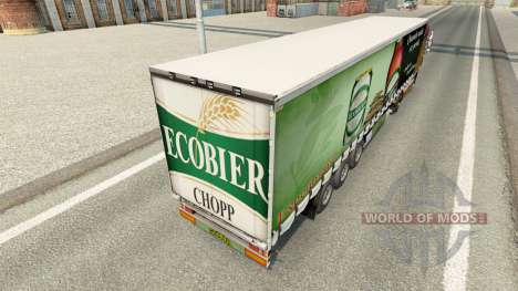 Pele Ecobier em uma cortina semi-reboque para Euro Truck Simulator 2