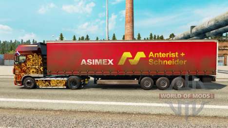 Pele Asimex em uma cortina semi-reboque para Euro Truck Simulator 2