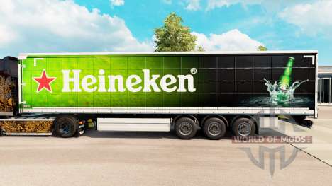 Pele Heineken para cortina semi-reboque para Euro Truck Simulator 2