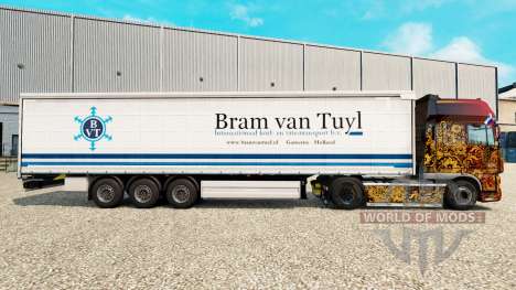 Pele Bram van Tuyl em uma cortina semi-reboque para Euro Truck Simulator 2