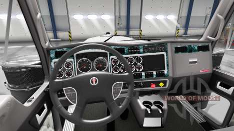 Interior em Madeira para Kenworth W900 para American Truck Simulator