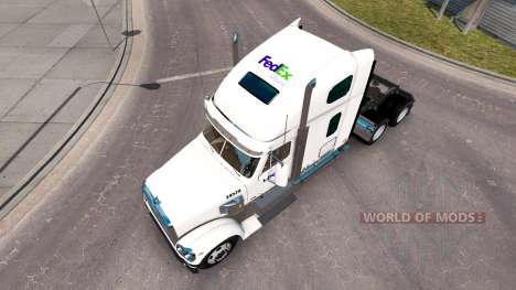 A pele da FedEx caminhão Freightliner Coronado para American Truck Simulator