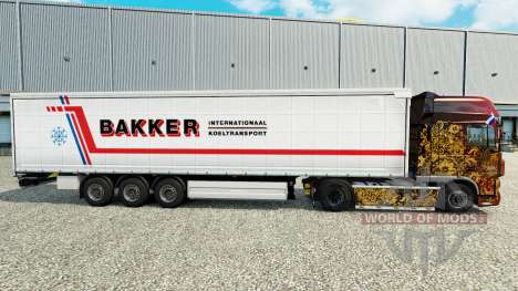 Pele Bakker em uma cortina semi-reboque para Euro Truck Simulator 2