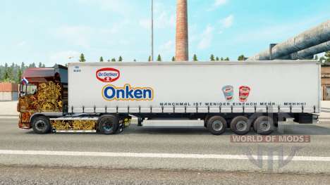 Pele Dr. Oetker Onken em uma cortina semi-reboqu para Euro Truck Simulator 2