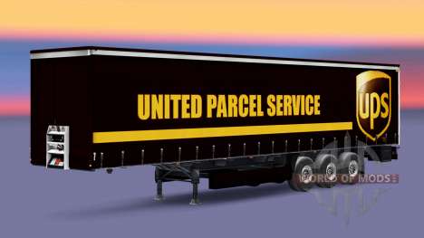 Pele United Parcel Service em uma cortina semi-r para Euro Truck Simulator 2