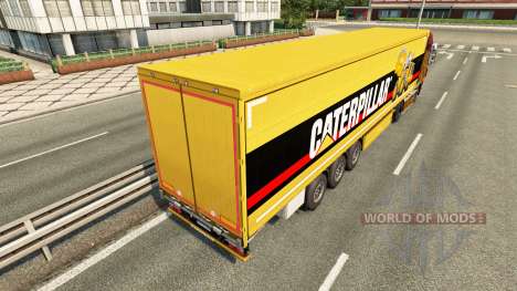 A pele da Lagarta v2 em uma cortina semi-reboque para Euro Truck Simulator 2