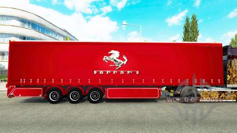 Cortina semi-reboque Ferrari para Euro Truck Simulator 2