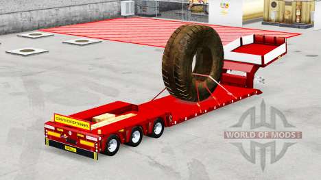 Baixa varrer com a carga de pneus grandes para American Truck Simulator