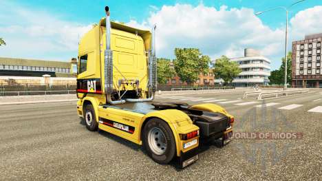 A pele da Caterpillar tractor Scania para Euro Truck Simulator 2