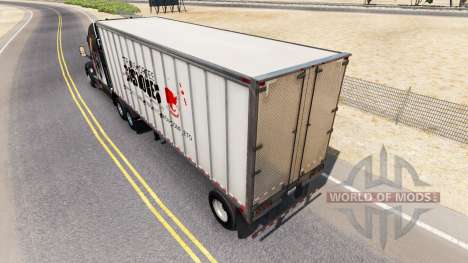 Pele Castores no metal trailer para American Truck Simulator