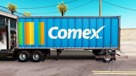 Pele Comex em um all-metal trailer para American Truck Simulator