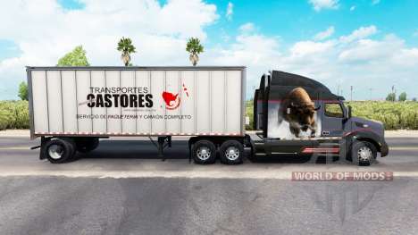 Pele Castores no metal trailer para American Truck Simulator