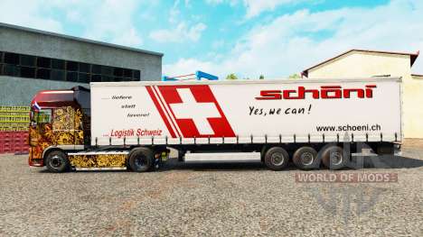 Pele Schoni em uma cortina semi-reboque para Euro Truck Simulator 2