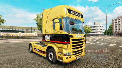 A pele da Caterpillar tractor Scania para Euro Truck Simulator 2