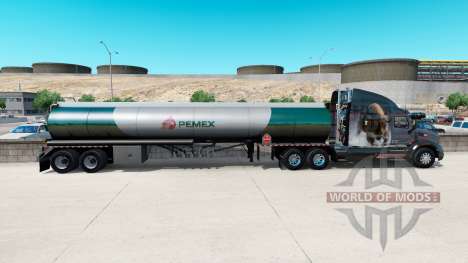 Pele v2 Pemex de combustível, semi-tanque para American Truck Simulator