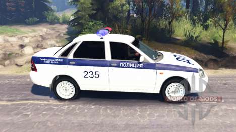 LADA Priora Polícia DPS (VAZ-2170) v2.0 para Spin Tires