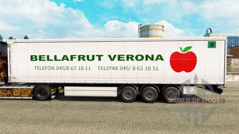 Pele Bellafrut Verona na cortina semi-reboque para Euro Truck Simulator 2