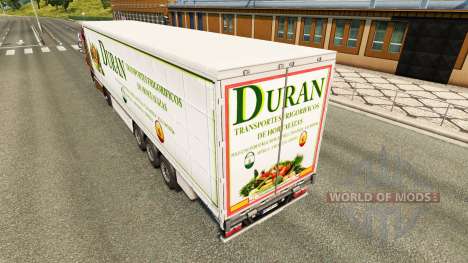 Pele Duran em uma cortina semi-reboque para Euro Truck Simulator 2
