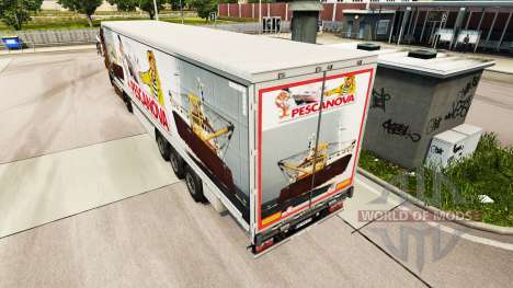 Pele Pescanova cortina semi-reboque para Euro Truck Simulator 2