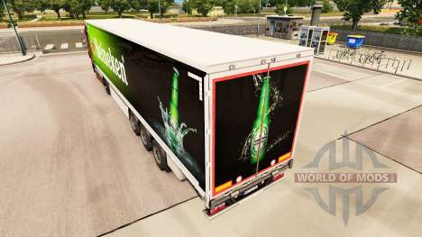 Pele Heineken para cortina semi-reboque para Euro Truck Simulator 2