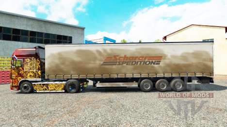 Pele Spedition Scherer em uma cortina semi-reboq para Euro Truck Simulator 2