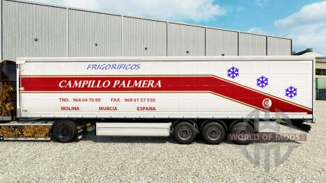 Pele Campillo Palmera em uma cortina semi-reboqu para Euro Truck Simulator 2