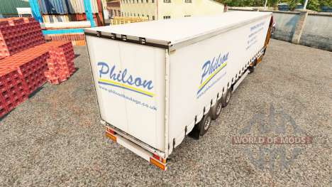 Pele Philson em uma cortina semi-reboque para Euro Truck Simulator 2