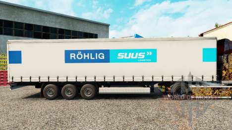 Pele ROHLIG SUUS Logística em uma cortina semi-r para Euro Truck Simulator 2